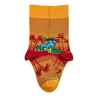 Cool Skateboarding Dog Socks from the Sock Panda (Adult Small - Shoe Sizes 2 - 5)
