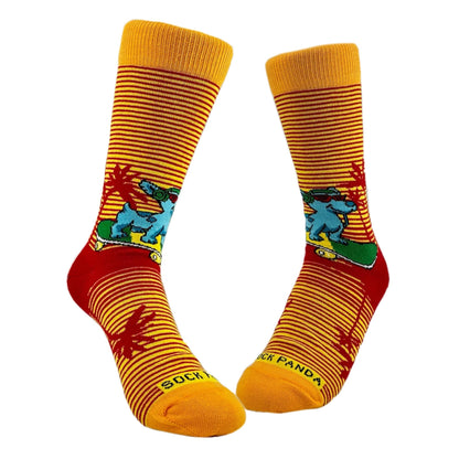 Cool Skateboarding Dog Socks from the Sock Panda (Adult Small - Shoe Sizes 2 - 5)