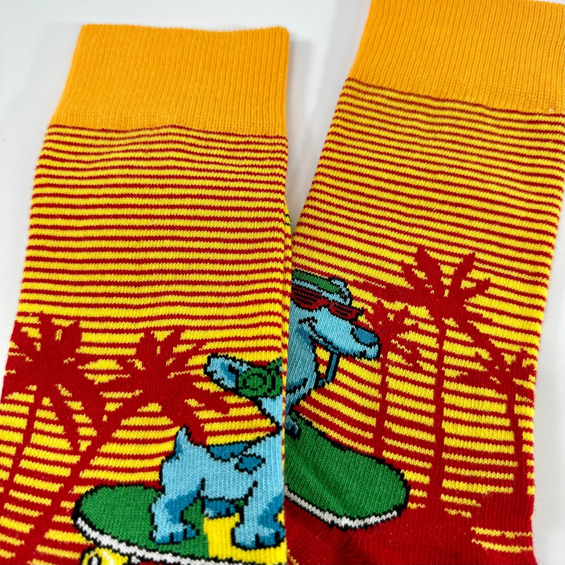 Cool Skateboarding Dog Socks from the Sock Panda (Adult Small - Shoe Sizes 2 - 5)