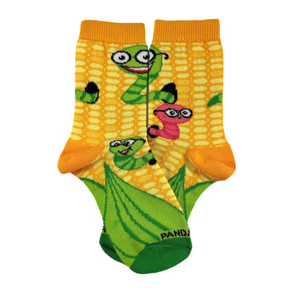 Corn Worm Socks from the Sock Panda (Ages 3 - 7)