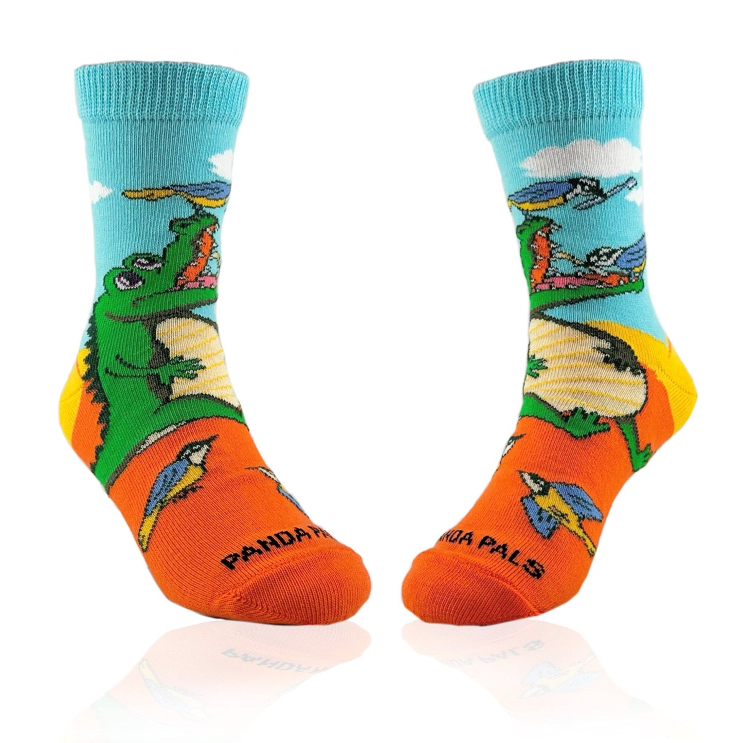 Crocodile Bird Teeth Cleaning Socks from the Sock Panda (Ages 3 - 7)