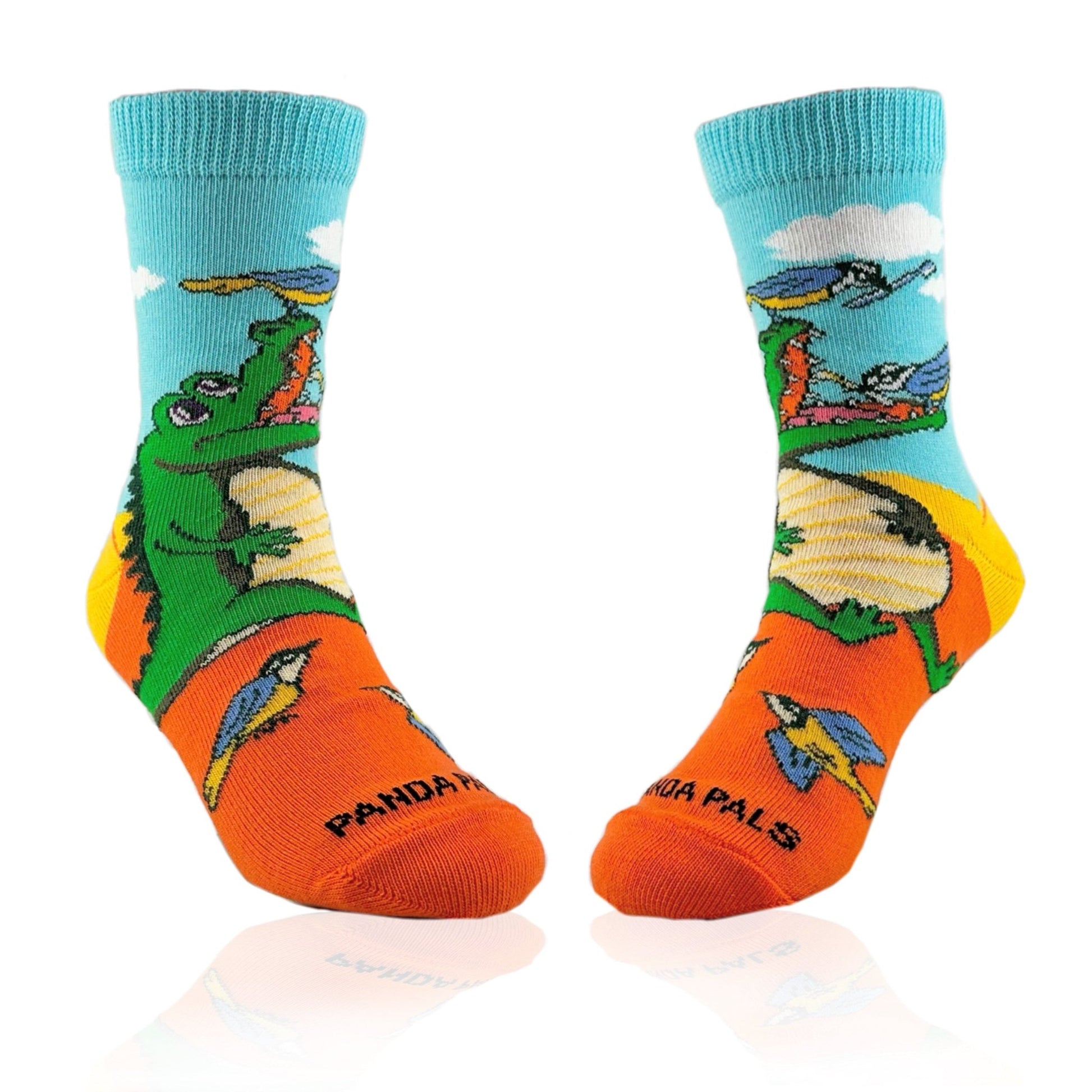 Crocodile Bird Teeth Cleaning Socks from the Sock Panda (Ages 3 - 7)