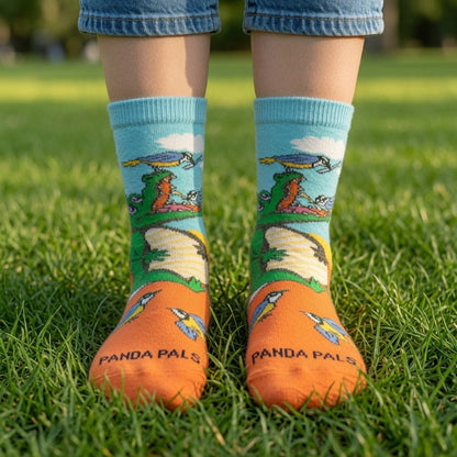 Crocodile Bird Teeth Cleaning Socks from the Sock Panda (Ages 3-7) GatorTeethPalMd