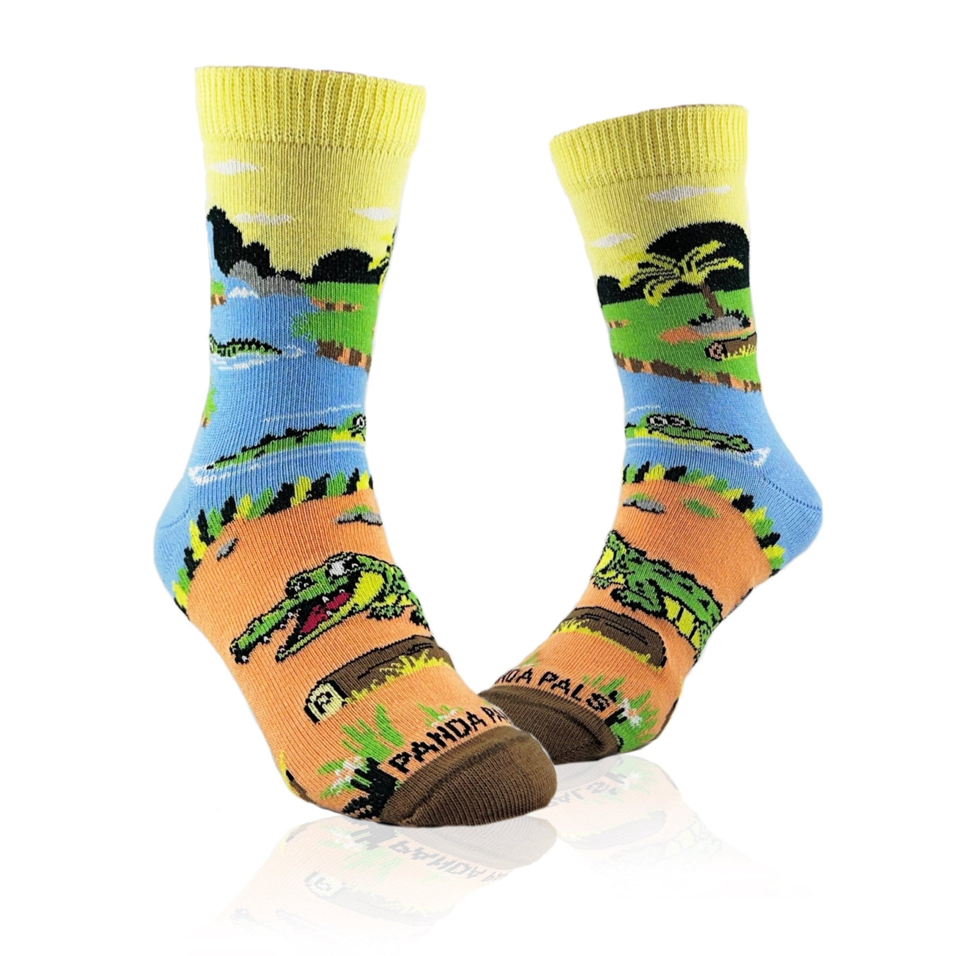 Crocodiles in Paradise Socks from the Sock Panda (Ages 3 - 7)