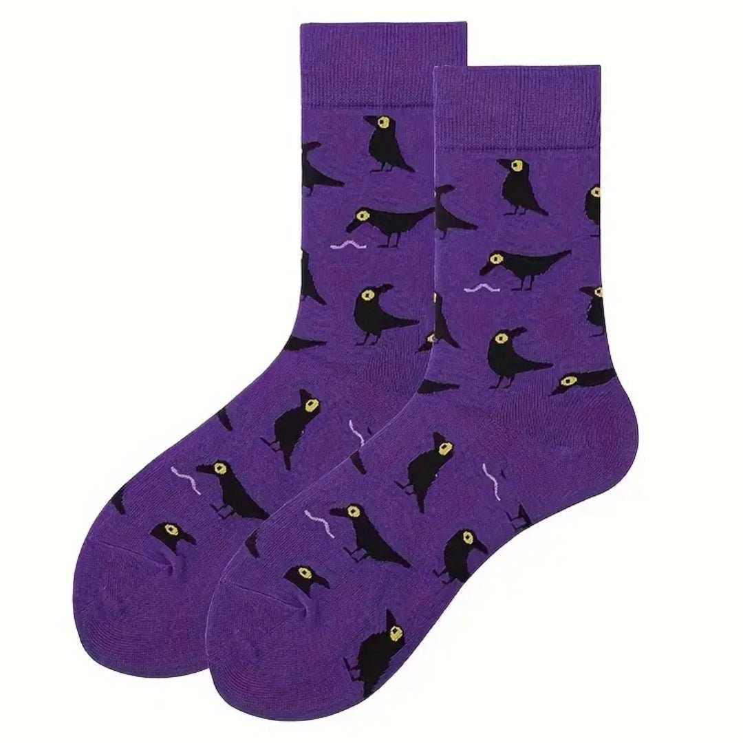 Crow Socks from the Sock Panda (Adult Medium - Women's Shoe Sizes 5 - 10)