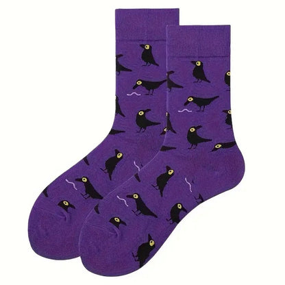 Crow Socks from the Sock Panda (Adult Medium - Women's Shoe Sizes 5 - 10)