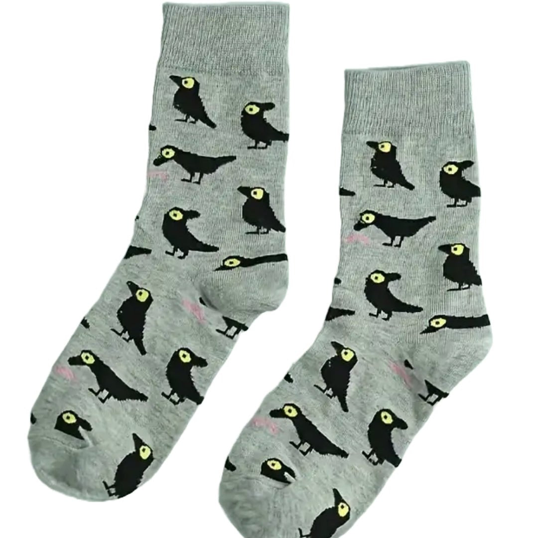 Crow Socks from the Sock Panda (Adult Medium - Women's Shoe Sizes 5 - 10)