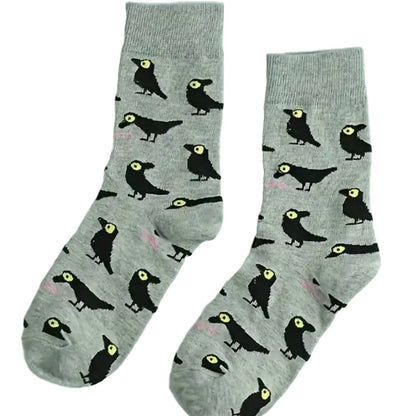Crow Socks from the Sock Panda (Adult Medium - Women's Shoe Sizes 5 - 10)