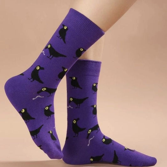 Crow Socks from the Sock Panda (Adult Medium - Women's Shoe Sizes 5 - 10)