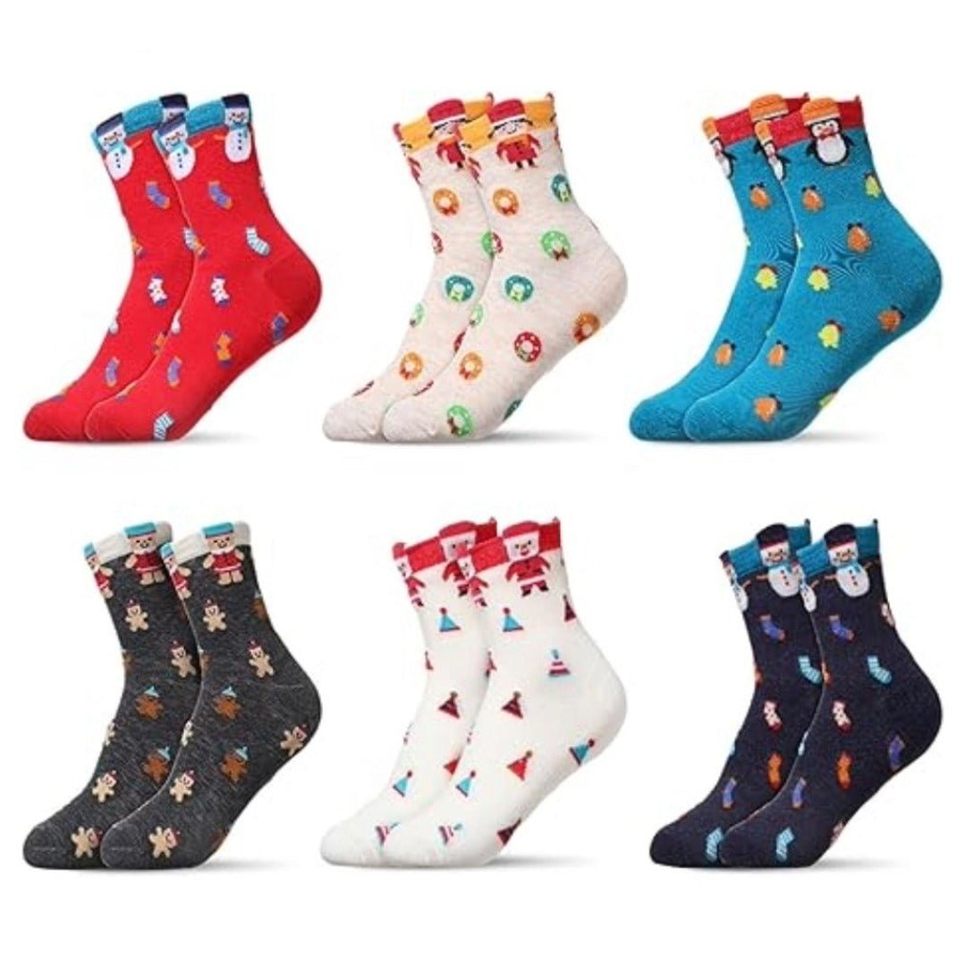 Cute Holiday Pattern Socks (Adult Medium - Women's Shoe Sizes 5 - 10)