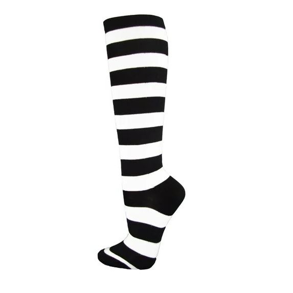 Striped Patterned Socks (Knee High) 6-Pack
