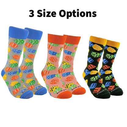 Dice Pattern Socks from the Socks Panda (Three Sizes) DicePattLg