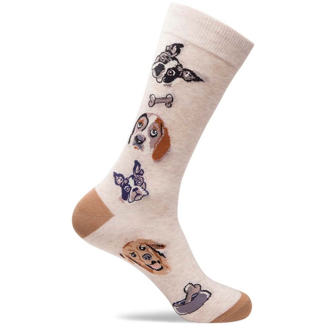 Dog Lovers Socks (Beige) from the Sock Panda