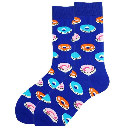 Donut Pattern Socks from the Sock Panda (Adult Large) BlueDonutLg
