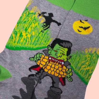 Dracula Eating Corn Socks from the Sock Panda