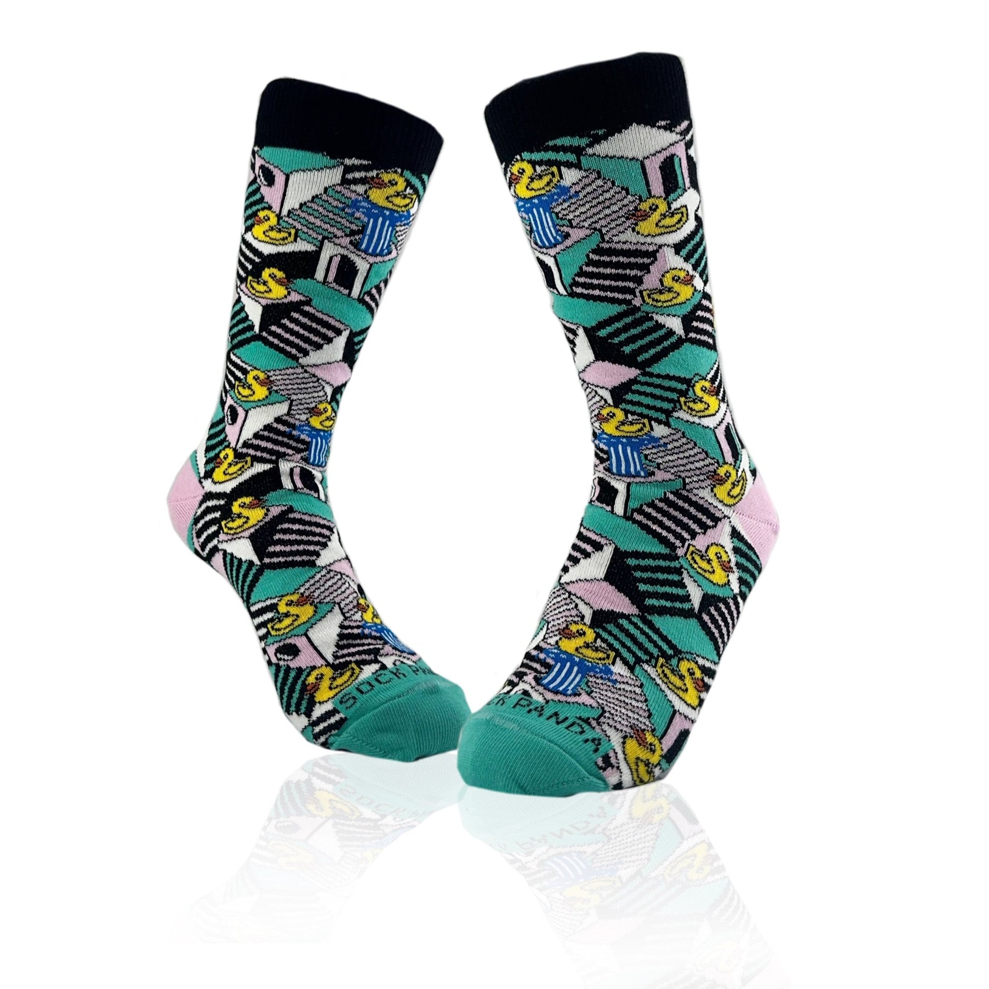 Ducks on Stairs Socks from the Sock Panda (Adult Small)