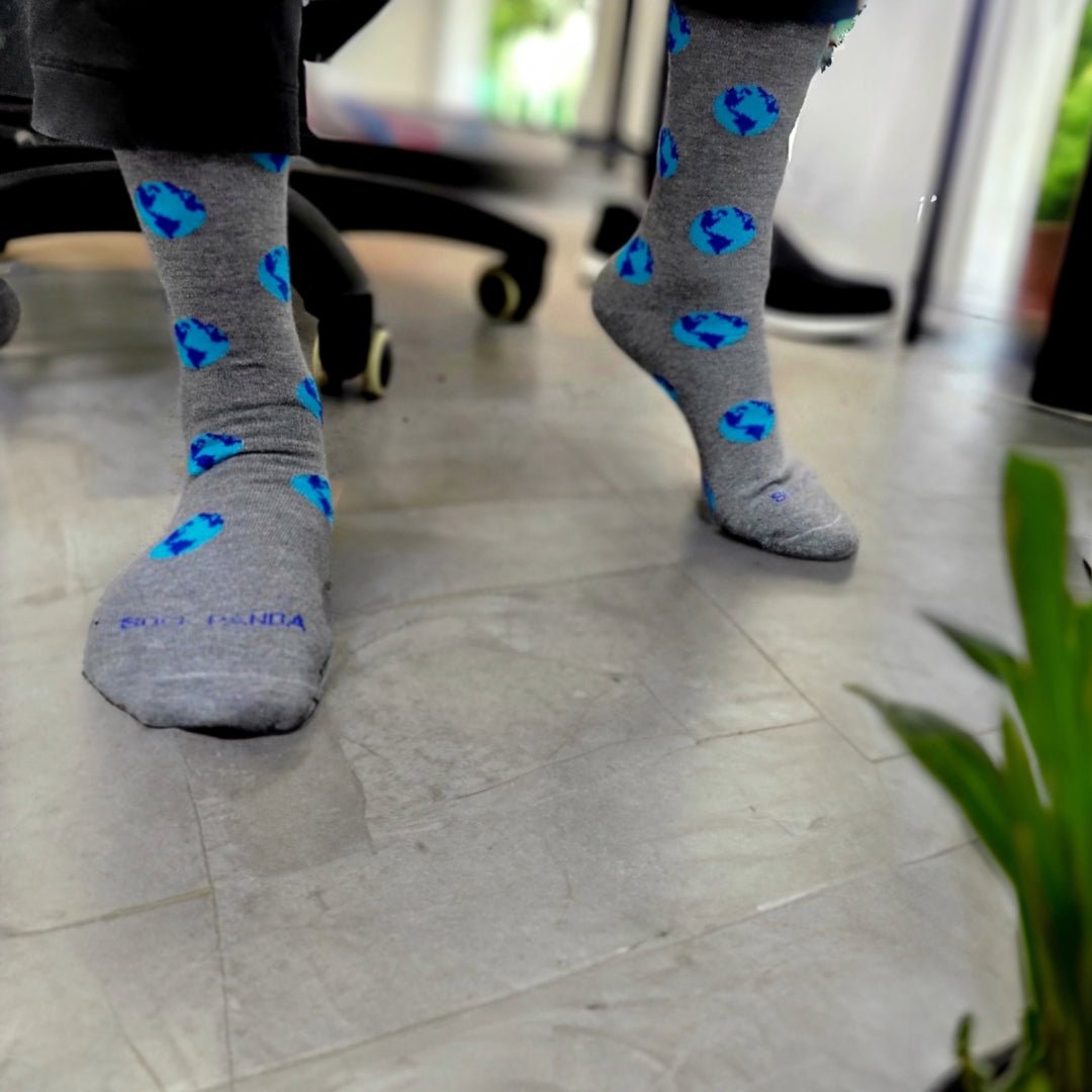 Earth Pattern Socks from the Sock Panda (Adult Medium - Women's Shoe Sizes 5 - 10)