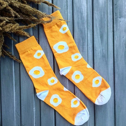 Egg Pattern Socks from the Sock Panda (Adult Large - Men's Shoe Sizes 8 - 12)