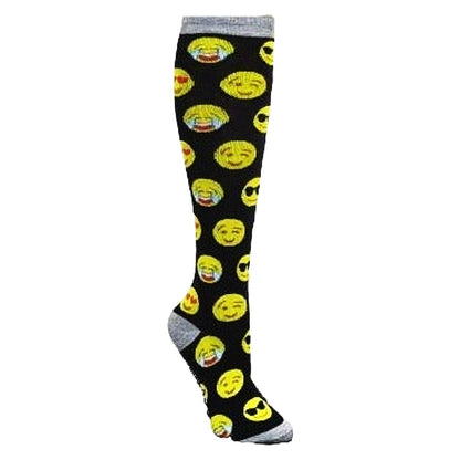 Emoji Face Pattern Socks from the Sock Panda (Knee High)