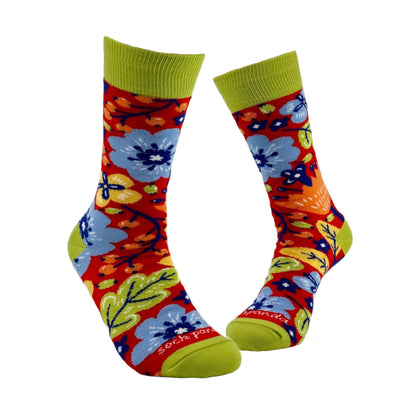 Exotic Flower Socks from the Sock Panda (Adult Medium - Women's Shoe Sizes 5 - 10)