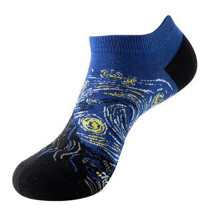 Famous Art Ankle Socks from the Sock Panda - Starry Night