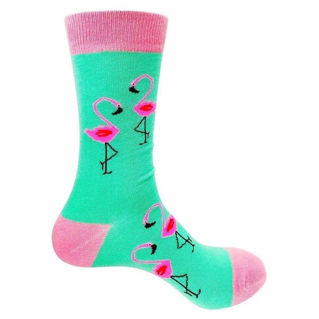 Flamingo Pattern Socks from the Sock Panda (Adult Large) FlamingoManPatLG