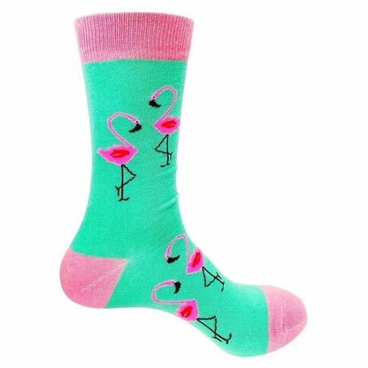 Flamingo Pattern Socks from the Sock Panda (Adult Large) FlamingoManPatLG