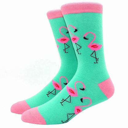 Flamingo Pattern Socks from the Sock Panda (Adult Large) FlamingoManPatLG
