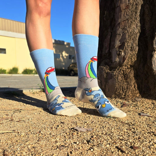 Flying Car Socks from the Sock Panda (Adult Small) FlyingCarsSm