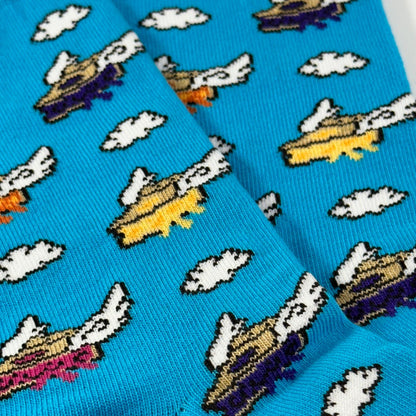 Flying Pies Socks from the Sock Panda (Adult Small)