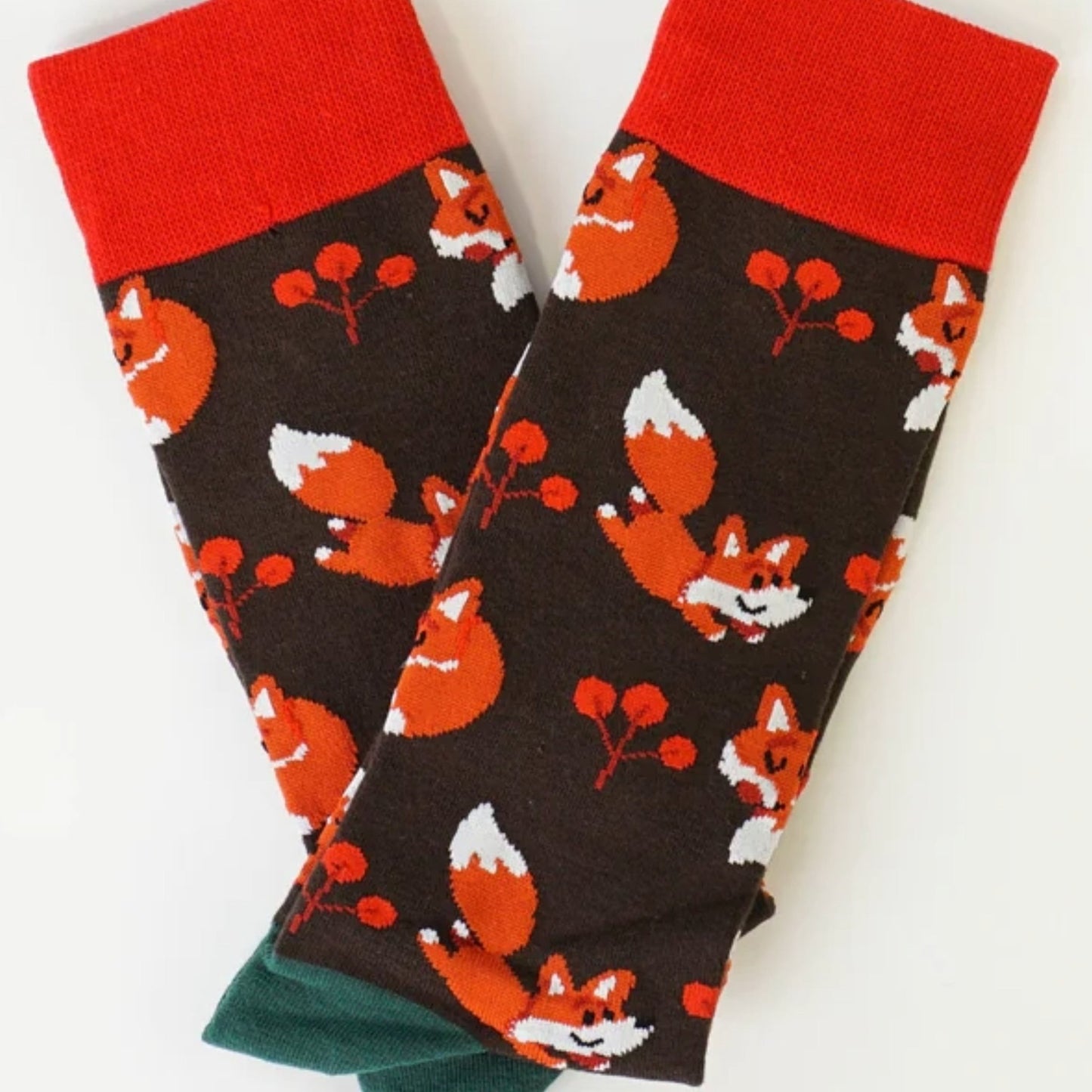Fox Socks from Sock Panda (Adult Large - Men's Shoe Sizes 8 - 12)