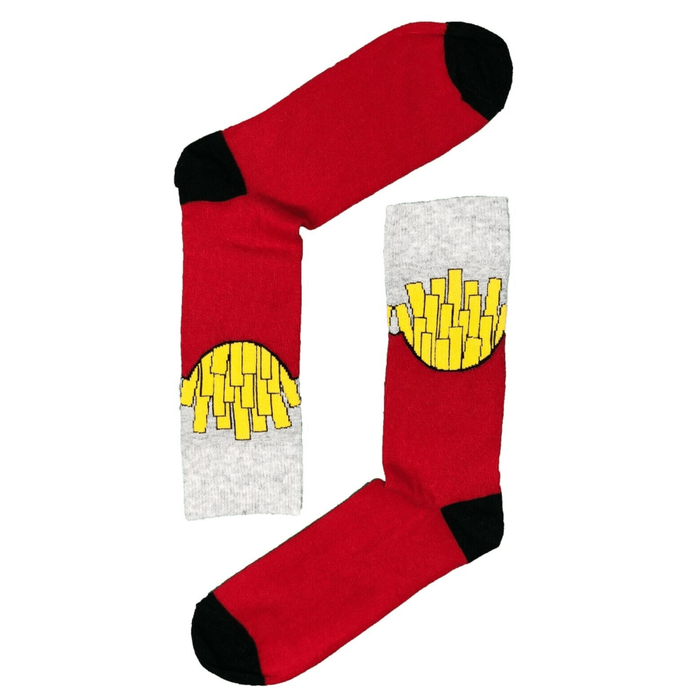 French Fries or "Freedom Fries" Socks from the Sock Panda (Adult Large - Men's Shoe Sizes 8 - 12)