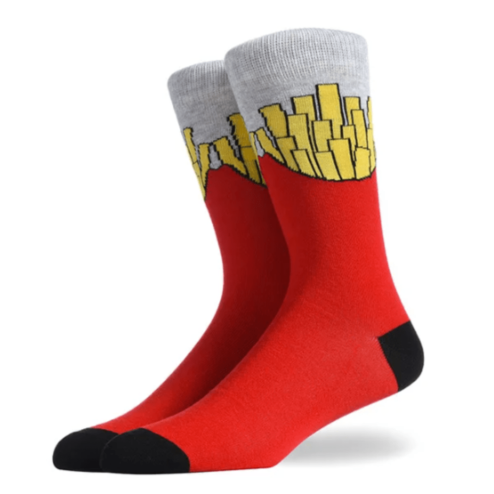 French Fries or "Freedom Fries" Socks from the Sock Panda (Adult Large - Men's Shoe Sizes 8 - 12)