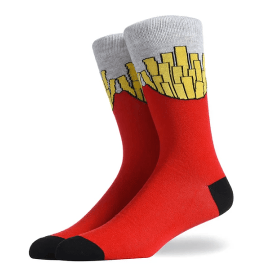 French Fries or "Freedom Fries" Socks from the Sock Panda (Adult Large - Men's Shoe Sizes 8 - 12)