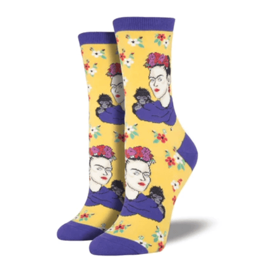 Frida Kahlo Portrait Socks (Adult Medium - Women's Shoe Sizes 5 - 10)