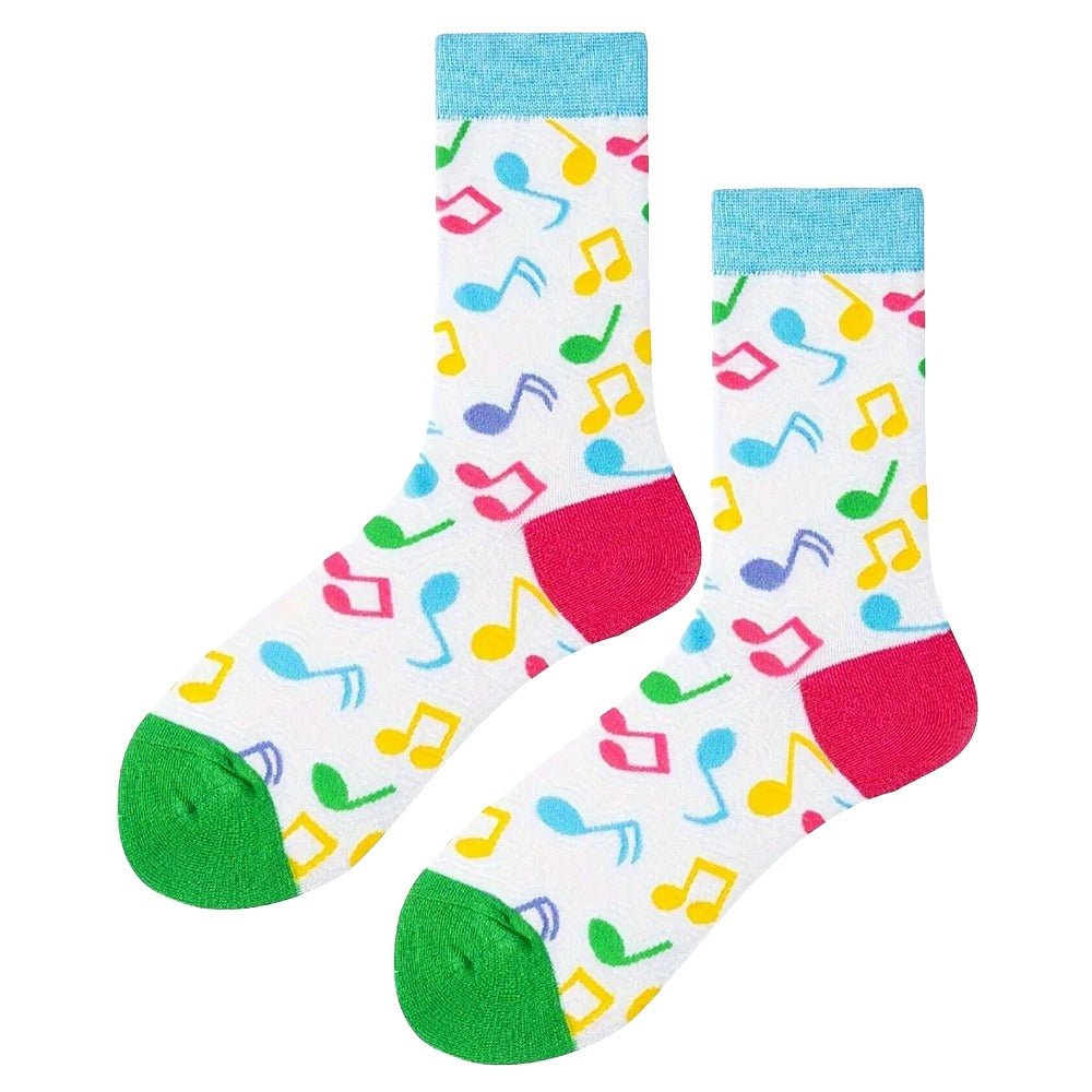 Fun Melodic Music Note Pattern Socks from the Sock Panda (Adult Medium) MusicNoteMd