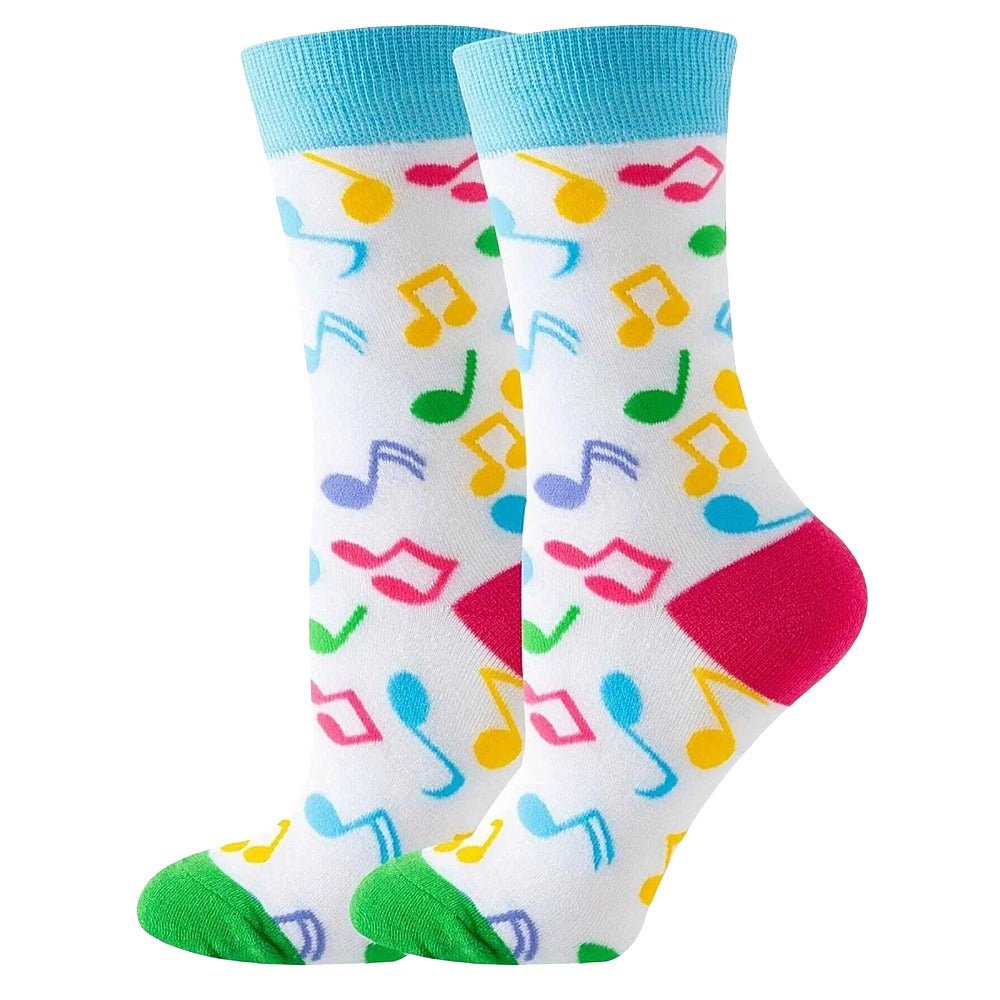 Fun Melodic Music Note Pattern Socks from the Sock Panda (Adult Medium) MusicNoteMd