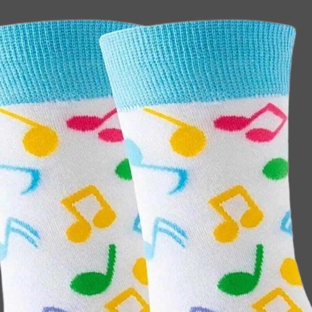 Fun Melodic Music Note Pattern Socks from the Sock Panda (Adult Medium) MusicNoteMd