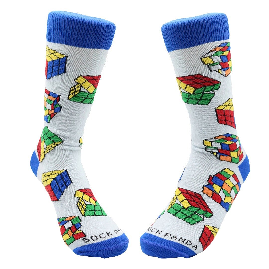 Fun Puzzle Cube Socks from the Sock Panda (Adult Small - Shoe Sizes 2-5)