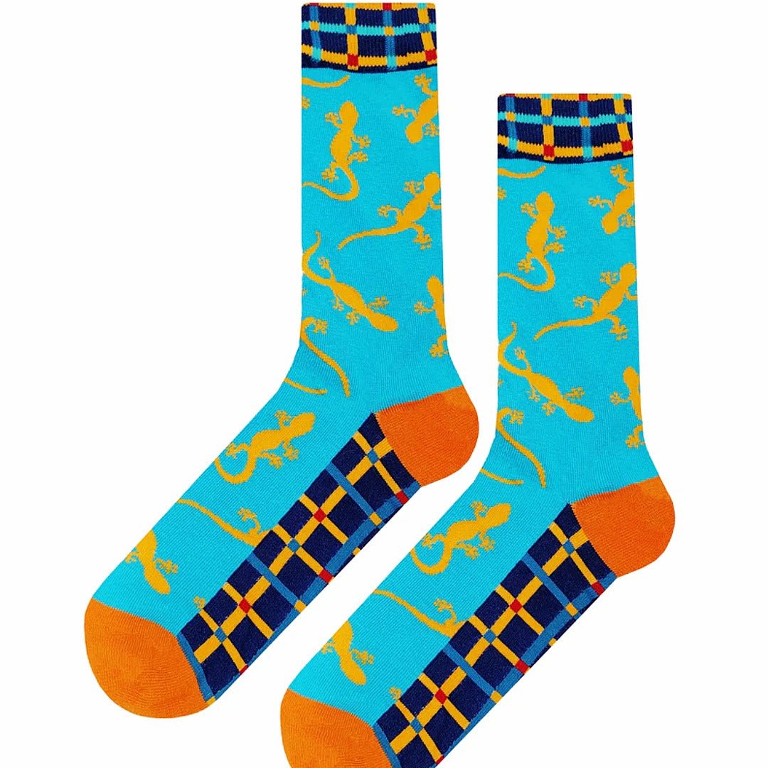 Gecko Lizard Pattern Socks from the Sock Panda (Adult Large) GeckoLizLg