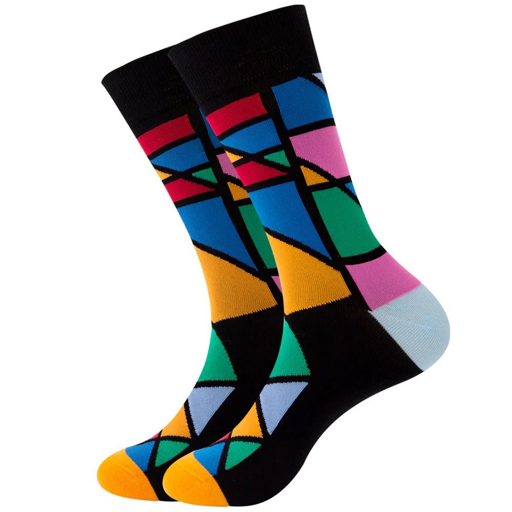 Geometric Pattern Socks from the Sock Panda (Adult Large - Men's Shoe Sizes 8-12) ColorGeoLg