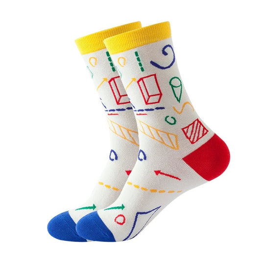 Geometry Patterned Socks from the Sock Panda (Adult Medium - Women's Shoe Sizes 5 - 10)