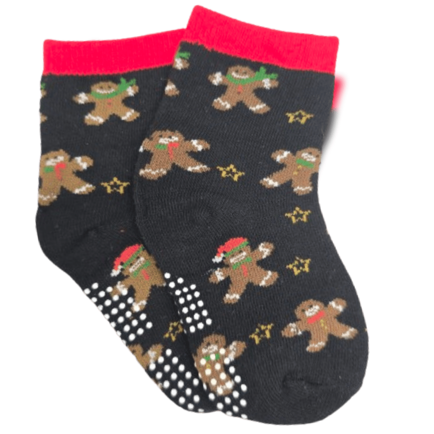 Gingerbread Man Pattern Socks for Kids (Ages 1 - 2 & 3 - 5, 5 - 7)