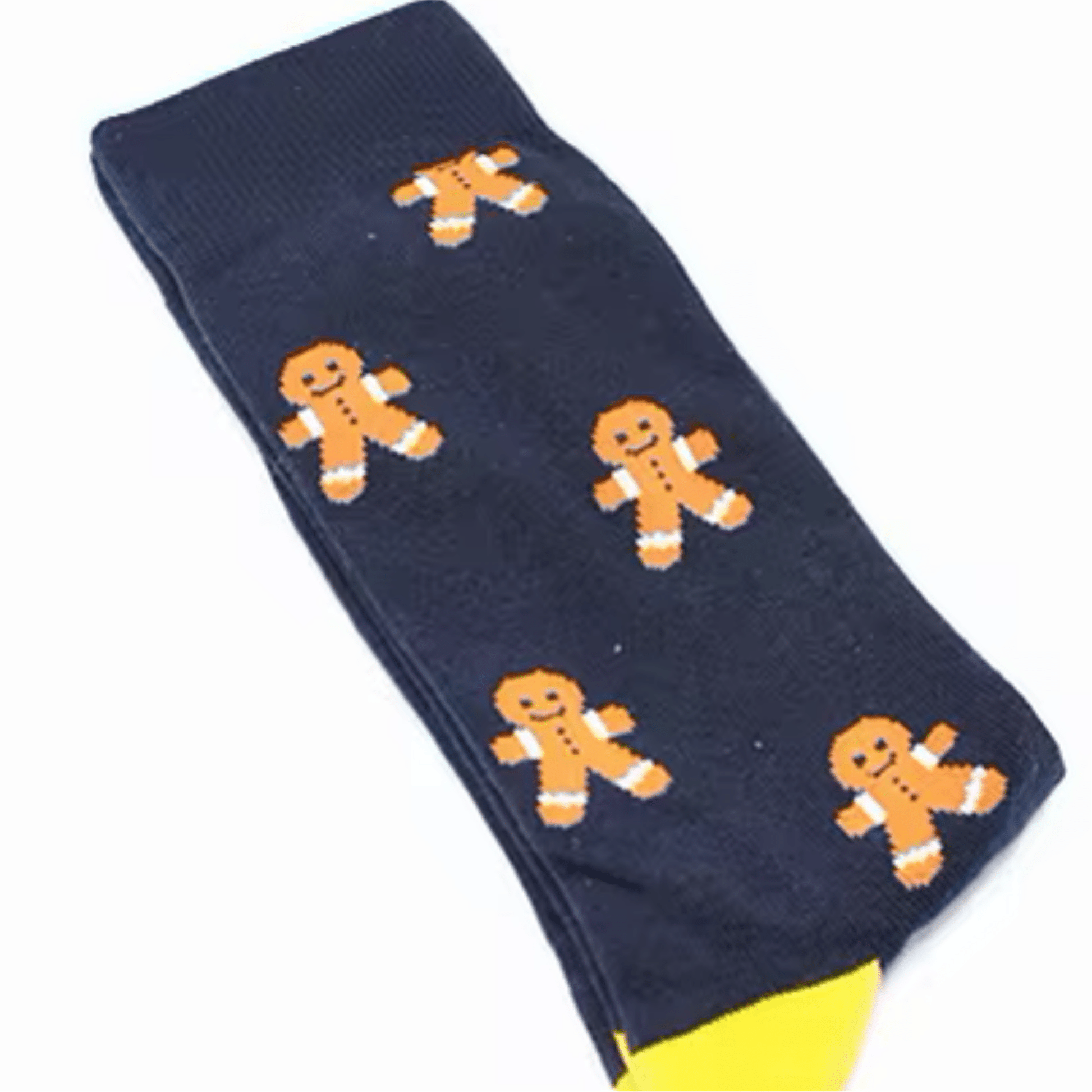 Gingerbread Man Patterned Socks (Adult Large - Men's Shoe Sizes 8 - 12)