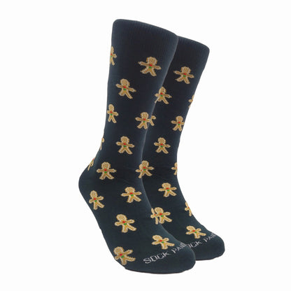 Gingerbread Man Patterned Socks from the Sock Panda (Adult Large - Men's Shoe Sizes 8 - 12)