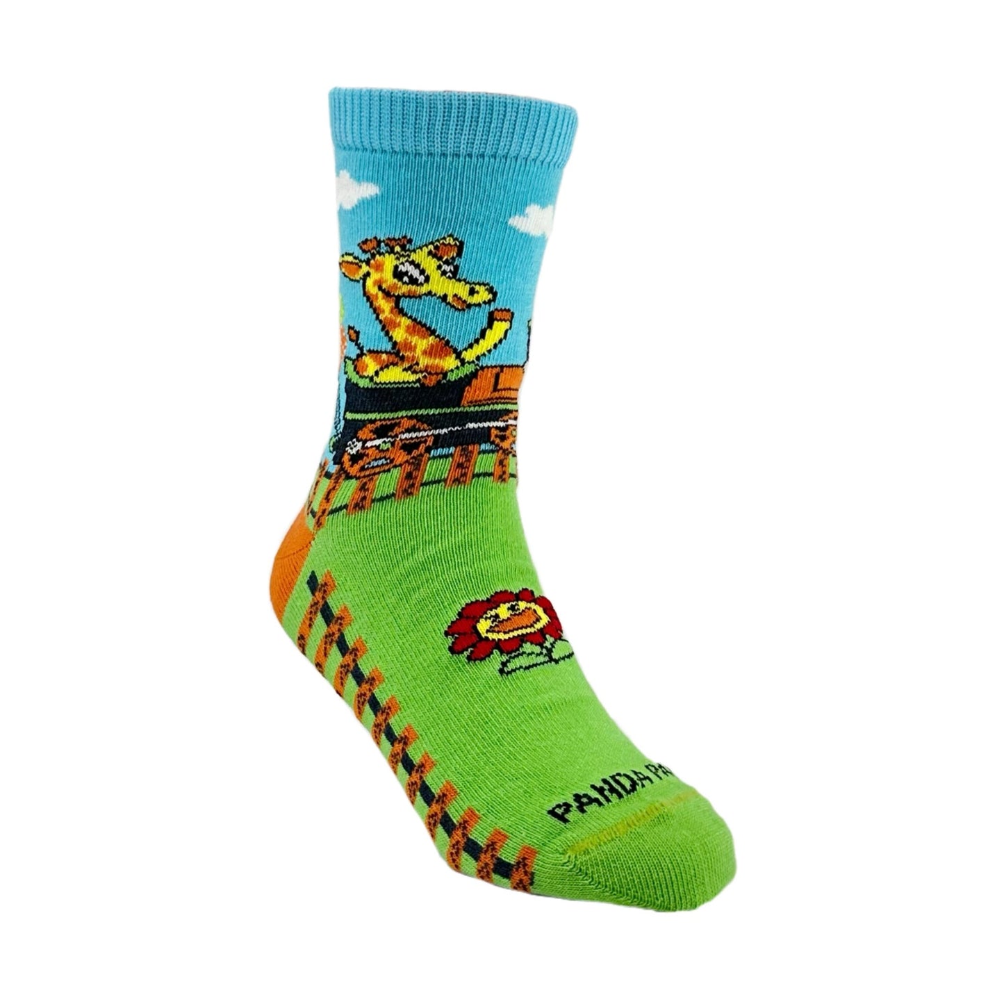 Giraffe in a Train Socks from the Sock Panda (Ages 3 - 7)