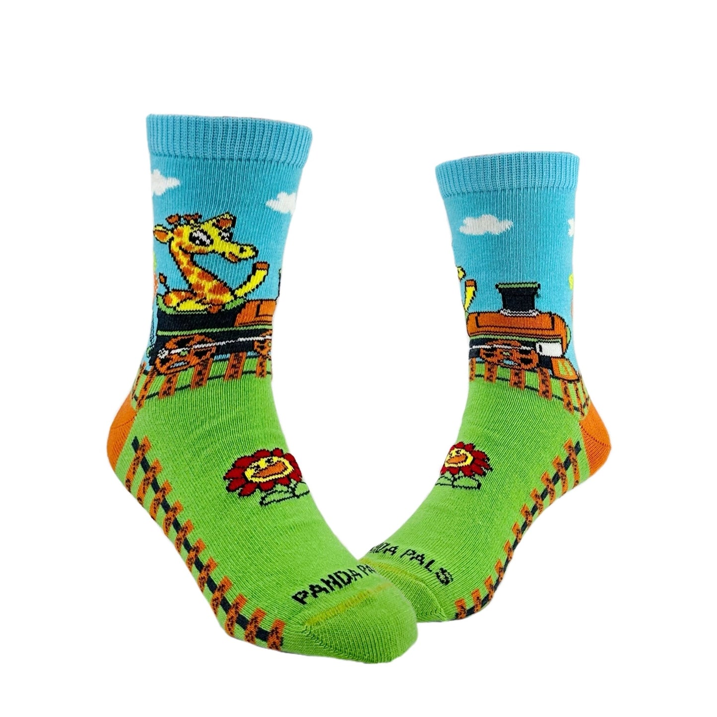 Giraffe in a Train Socks from the Sock Panda (Ages 3 - 7)