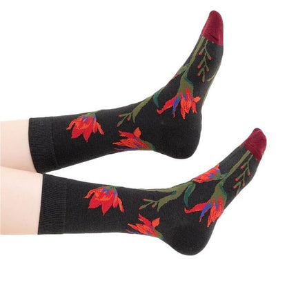 Gladiolus Flower Print Crew Socks from the Sock Panda (Adult Medium - Women's Shoe Sizes 5 - 10)