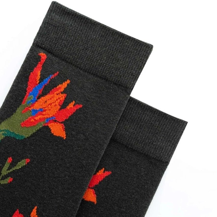 Gladiolus Flower Print Crew Socks from the Sock Panda (Adult Medium - Women's Shoe Sizes 5 - 10)
