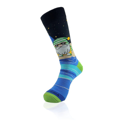 Gnome Surfer Socks from the Sock Panda (Adult Large - Men's Shoe Sizes 8 - 12)